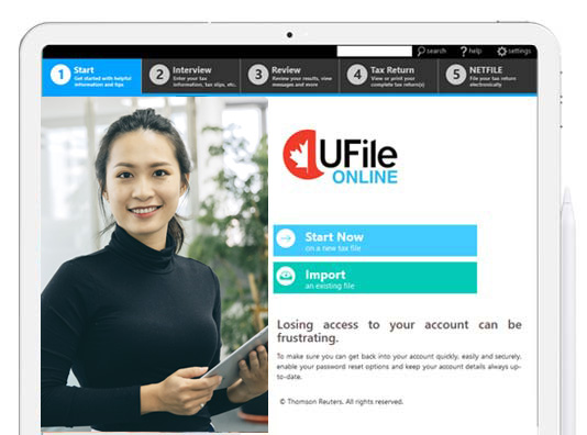UFile Online on tablet