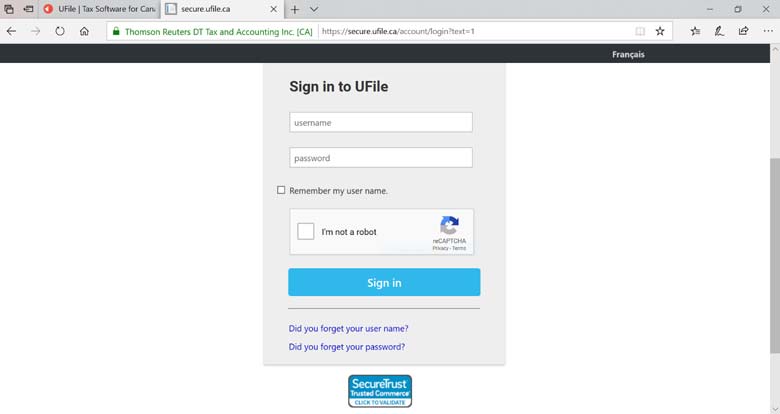 Sign in to UFile